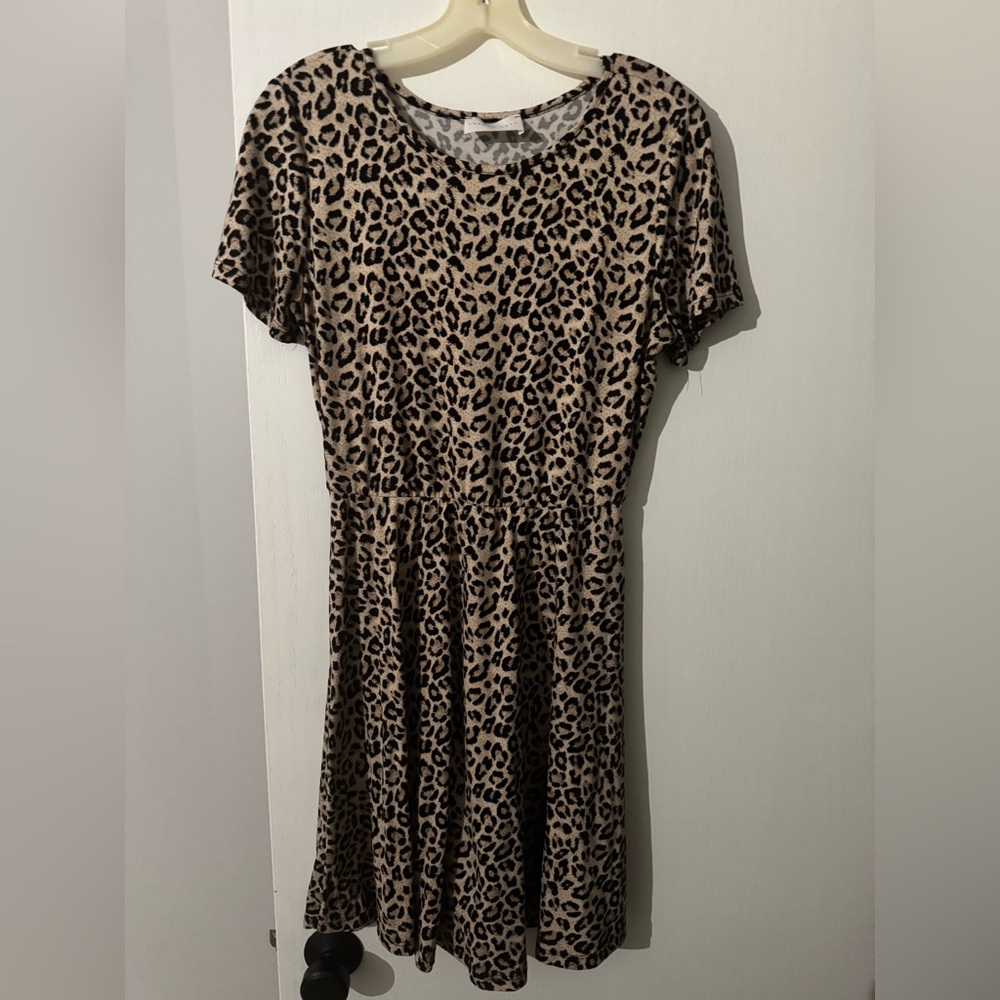 French Grey Cheetah Dress